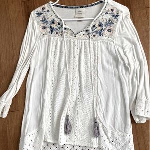 Knox rose white blouse